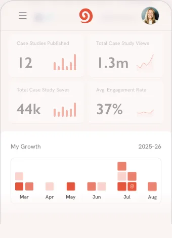 Dusted profile preview: Track your growth